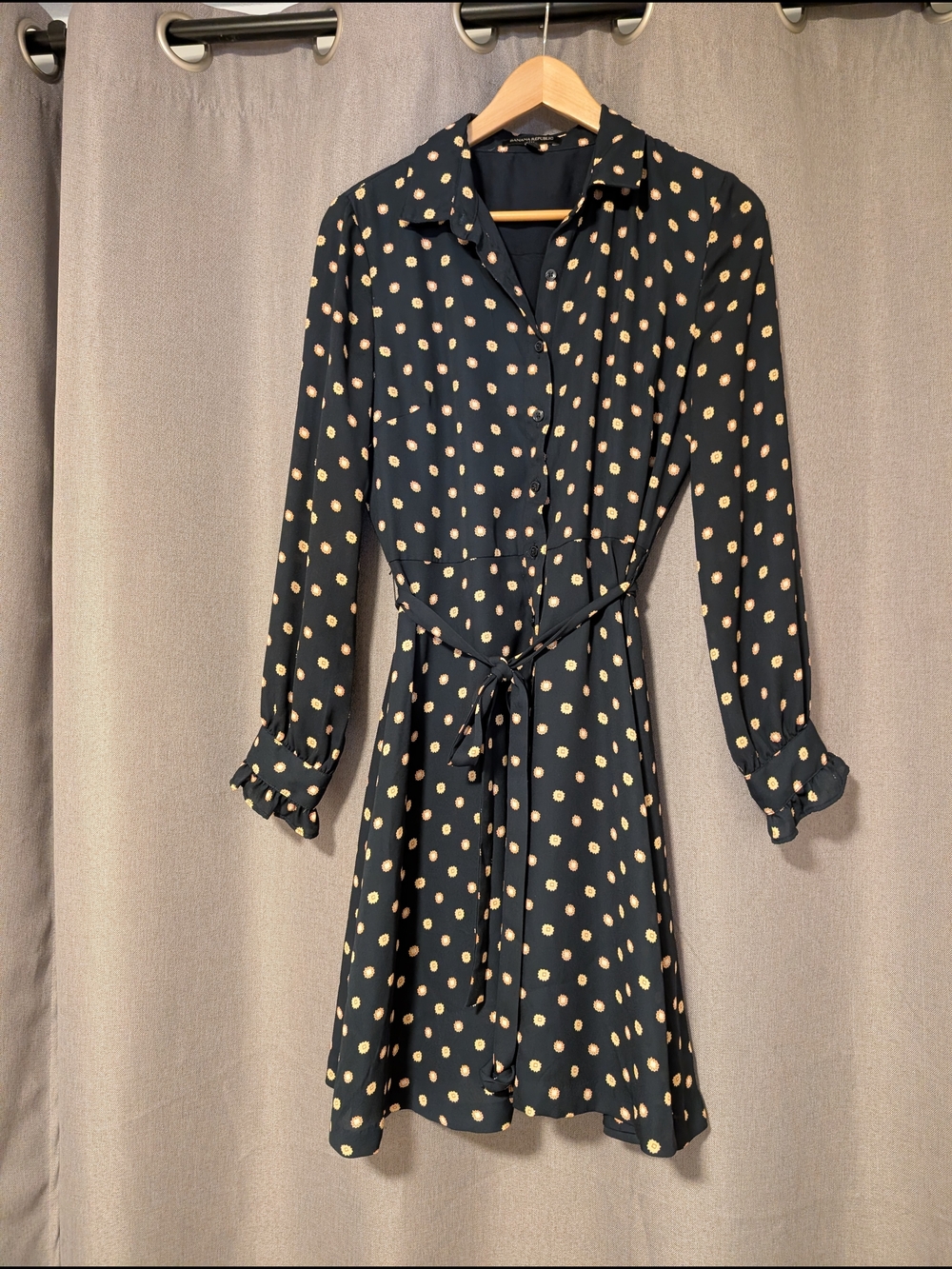 Banana Republic Navy Dress with Flowers